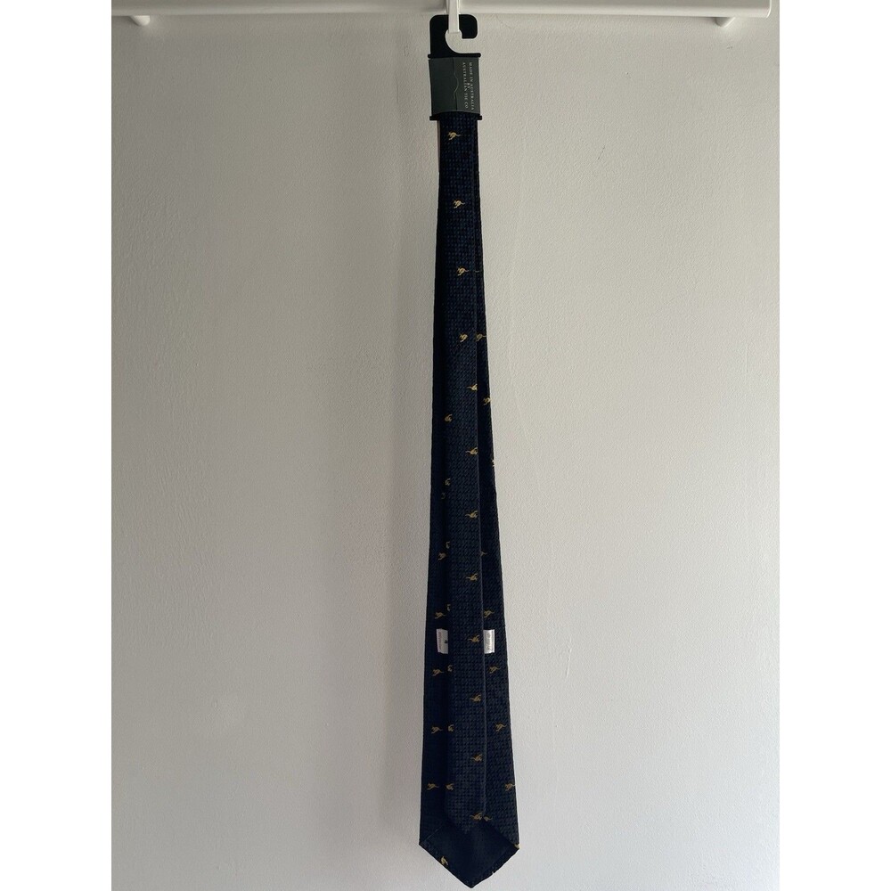 NWT Australian Tie Co Neck Tie Mens Blue Kangaroo Novelty Animal Print Jacquard - Picture 5 of 8